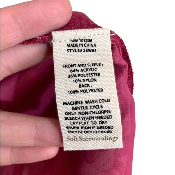 Soft Surroundings Pattern Back Paisley Open Front Cardigan Size Small - Picture 4 of 6